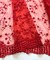 Red Sequin Embroidered Lace Fabric by the Yard, 54" Wide Floral Mesh Lace with Double Scalloped Edges